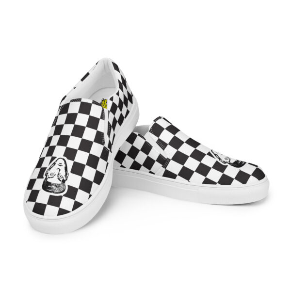 Rick Nielsen Checkerboard Men’s slip-on canvas shoes