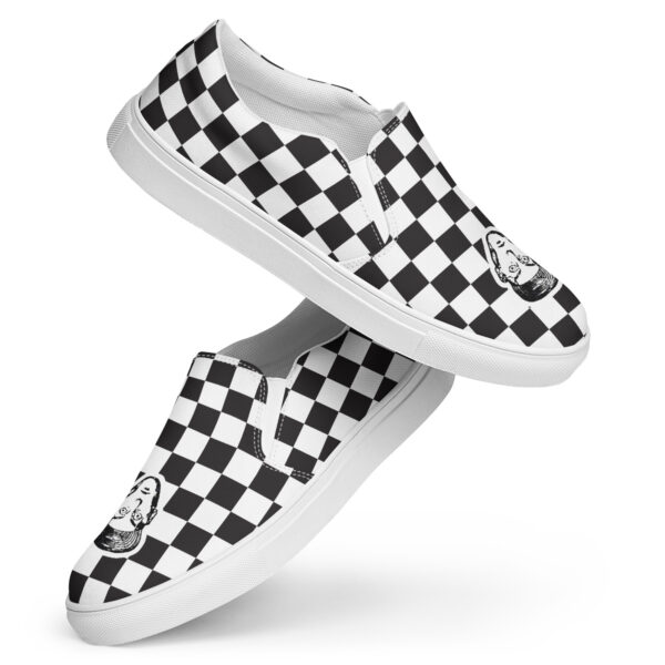 Rick Nielsen Checkerboard Women’s slip-on canvas shoes