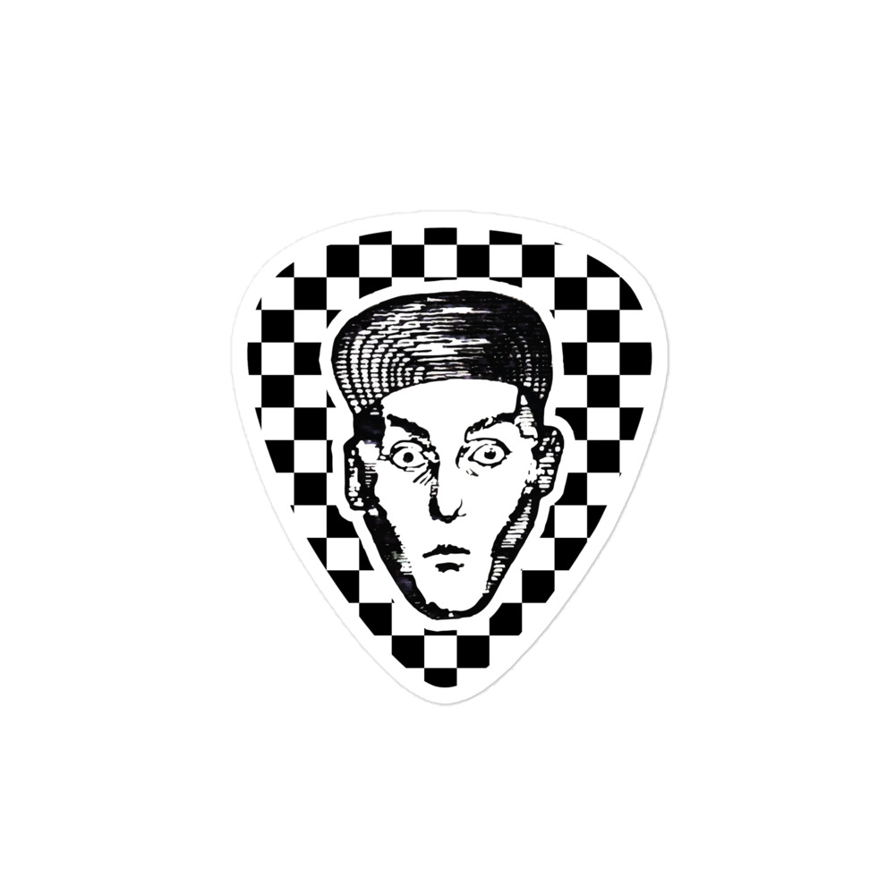 Rick Nielsen Checkerboard Pick Vinyl Sticker – Cheap Trick Guitarist