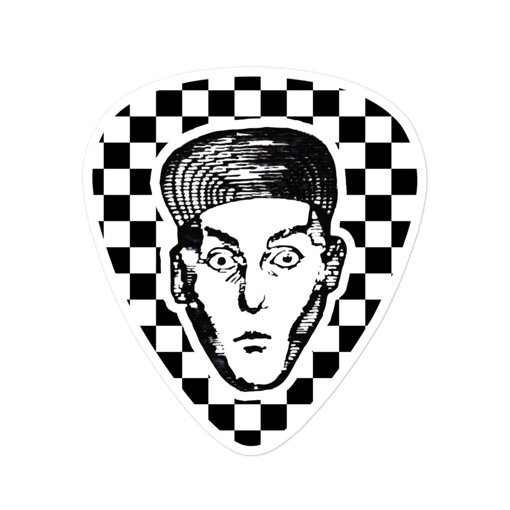 Rick Nielsen Checkerboard Pick Vinyl Sticker – Cheap Trick Guitarist - Image 2