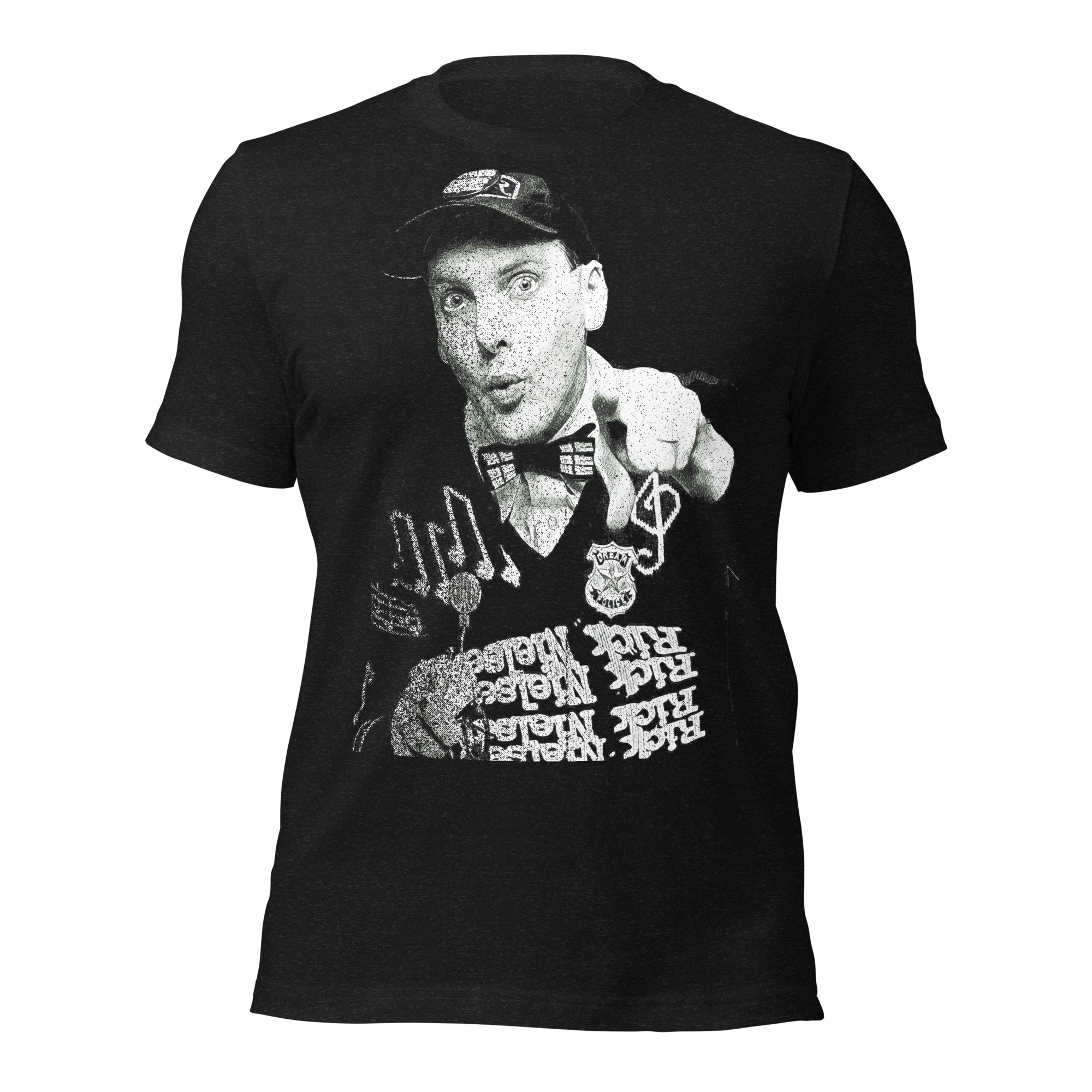 Rick Nielsen Classic Portrait Black Heather T-Shirt – Cheap Trick Guitarist Tee