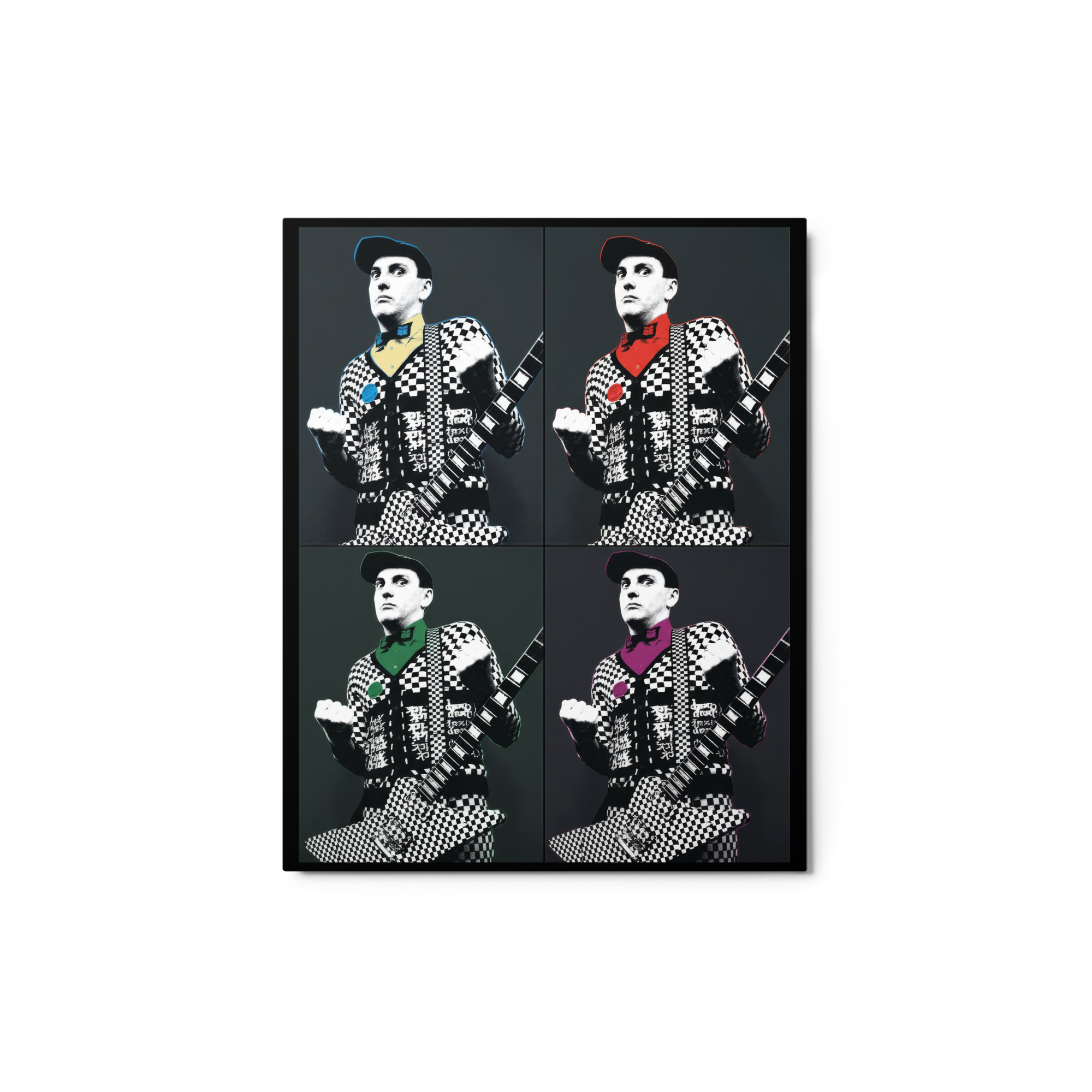 Rick Nielsen Four-Color Metal Print